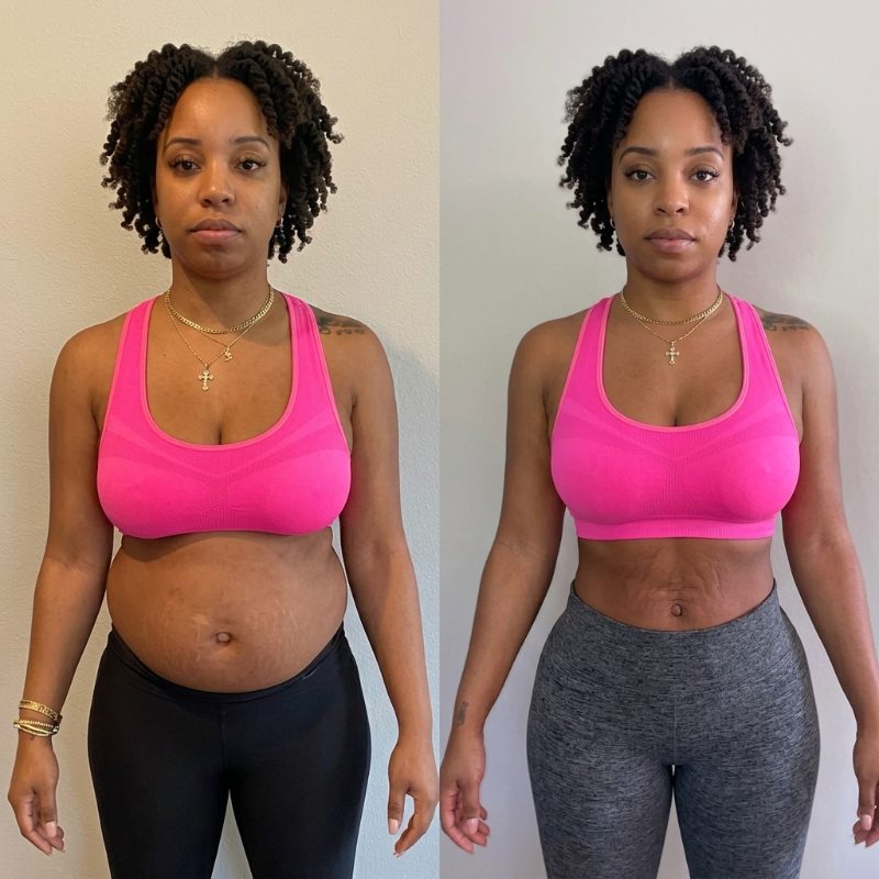 Before and after — verified customer